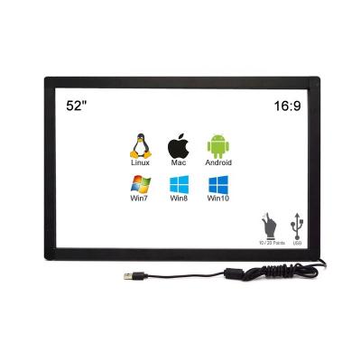 China Display or Projector 52 Inch 20 Point IR Interactive Touch Panel Infrared Touch Screen Frame Covered Suitable for Touch Panel Kioskk for sale