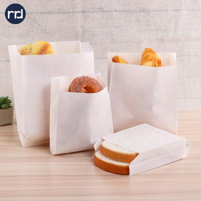 China 2021 Hot Sale RR Donnelley Brown Paper Bag Recyclable Pointed Bottom Bread Bags Kraft Paper Food Packaging Craft for sale