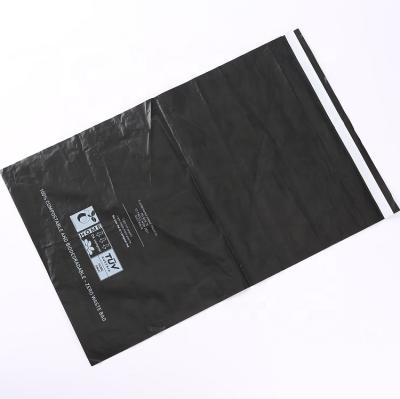 China 2020 RRD High Quality Black Plastic Degradable Pocket Paper Bag Packaging Bag Recyclable for sale