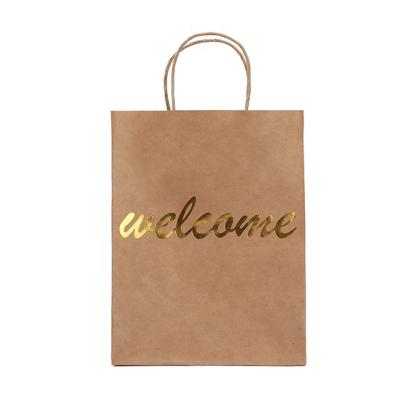 China RRD Recyclable Paper Bag Kraft Gift Bag Shopping Tea Paper Party Welcome Bag for sale