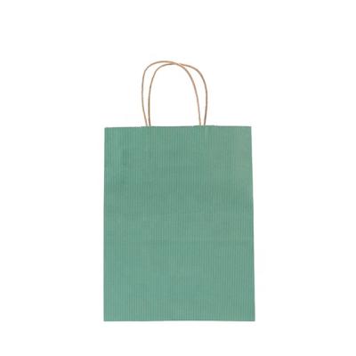 China RRD Hotsale Green Paper Bag Recyclable Kraft Paper Gift Bag Shopping Bag for sale