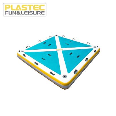 China 2022 Drop Stitch / DWF New Arrival OEM ODM Factory Directly Sell Customized Logo Dropsthtch Floating Dock DWF Material Inflatable Platform for sale