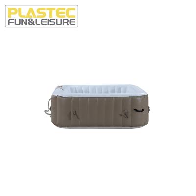 China Customized Foldable Portable Infallable Portable Infaltable Swimming Pool Square 160 x 160 x 685cm OEM Factory Price Color Whirlpool Easy Use 4 Person Shape for sale