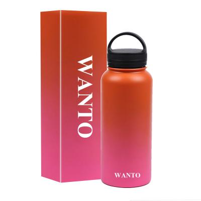 China PORTABLE Wan in 304 Stainless Steel Double Wall Vacuum Insulated Flask Mug 1000ml for sale