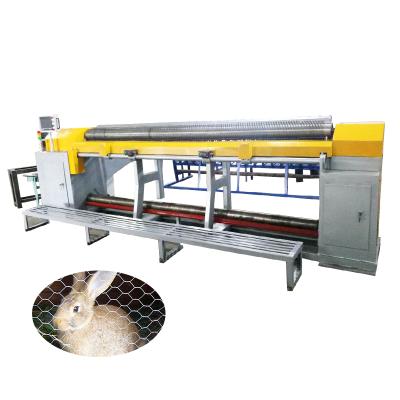 China Construction Material Stores Oulite PLC Screen Chicken Touch Control Chicken Cage Hexagonal Wire Mesh Netting Machine for sale