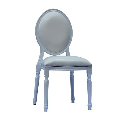 China XINMOLL durable furniture wholesale price 900 pounds. Capacity King Louis Chair with Taupe Vinyl Back and White Seat and Frame for sale