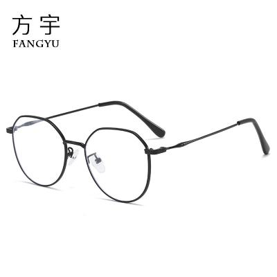 China 2021New Metal Anti-blue Light Glasses With Glasses Myopic Option Anti-radiation Single Glasses for sale