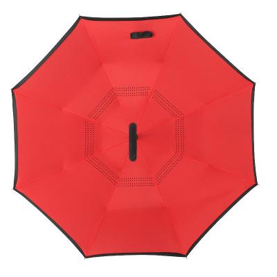 China LS Modern Reverse Umbrella Double Layer, Reverse Inverted Folding Umbrella, PVC Rain Umbrella for sale