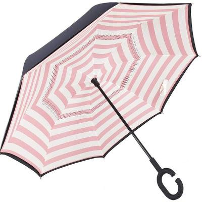 China LS Fashion Modern Design Inverted Reverse Umbrella, Large Umbrella Rain, Reverse Single Umbrella for sale