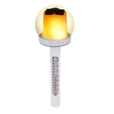 China Eco-Friendly Floating Pool Thermometer with Flame Light for Swimming Pools Spas Hot Tubs Aquariums and Fish Ponds for sale