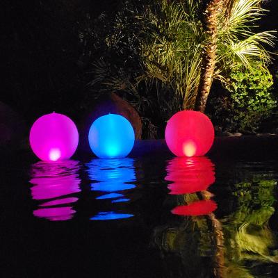 China Garden Customized 14 Inch Solar Ball Fill Light With 4 Color Light Show for sale