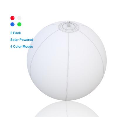 China Garden Solar Power RGB Color Changing With Handle Solar Inflatable Ball Light For Pool And Outdoor Garden Camping for sale