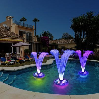 China Floating Pool Fountain Small with RGB LED Lights and for Ponds, WaterGardens and Swimming Pools for sale