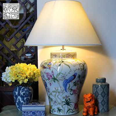 China China Manufacturer Guangzhou Porcelain Position Type Base And Shade Decorative Desk Lamp Table Lamp For Home Decor for sale