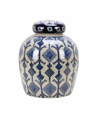 China Traditional Simple Style Decoration Ceramic Ginger Jar for sale