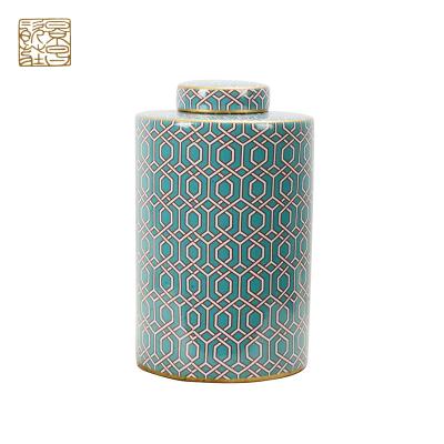 China Modern Restaurant Decorations Storage Ceramic Stored Jar Container for sale