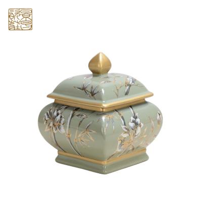 China Traditional high quality craft artware decoration sweet ceramic jewelry tinkerbell storage box for sale