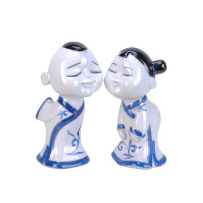 China China Supplier Ceramic Decorative Figurine Miniature Animals Porcelain Doll for sale