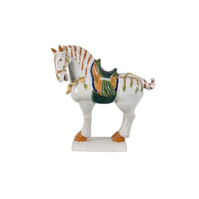 China Hot Selling China Ceramic Animal Figure Home Decorative Porcelain Horse Figurine for sale