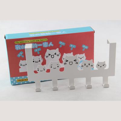 China Royalunion Great Price Modern Type New Stainless Steel Cat Shaped Cute Hooks With Color Box B008059 for sale