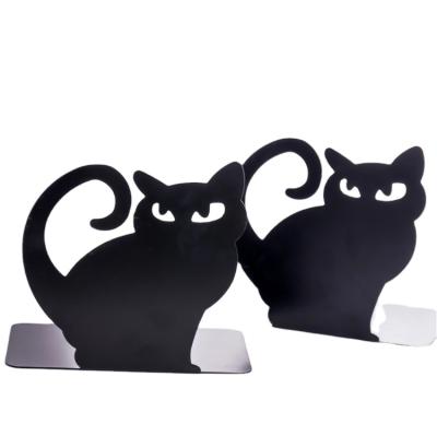 China High Quality Cheap Custom Fashion Standing Iron Cat Bookends Eco-friendly for sale