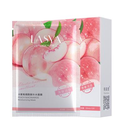 China Moisturizer Private Label Skin Care Moisturizing Firming Sheet Face Mask Whitening Nanimacide Peach Beauty Face Mask for sale