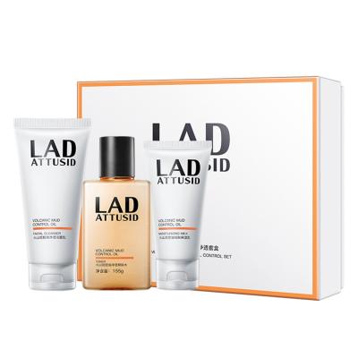 China Labe Private Natural Skin Care Whitening Set Refined Oil Control Whitening Moisturizing Set For Men Kit for sale