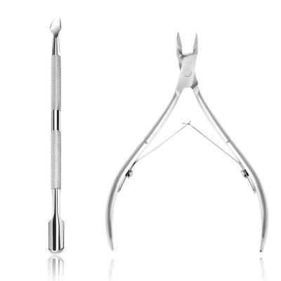 China Finger Grade Stainless Steel Cuticle Trimmer and Cuticle Remover Surgical Tool Kit for Nails for sale