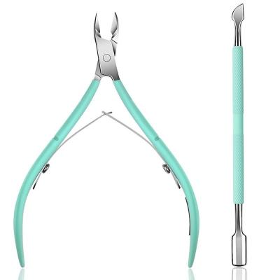 China Best Selling Finger On Amazon Green Cuticle Trimmer Stainless Steel Cuticle Clipper Cutter Ejiubas for sale