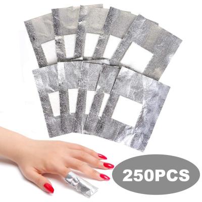 China ECBASKET Nail Polish Remover Soak Off Lager Cotton Pad Nail Gel Remover Tool 1.23*1.23 Inch Foils 250pcs for sale