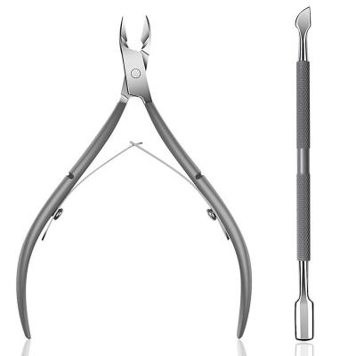 China Durable Ejiubas Finger Cuticle Remover Nipper Professional Stainless Steel Cuticle Cutter Trimmer Pedicure Manicure Tools For F for sale