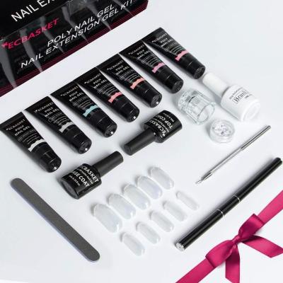 China Professional Builder Poly Builder Kit Gel Nail Enhancement System Gel Nail Extension Kit with 7 Colors ECG-JYJTZ-05 for sale