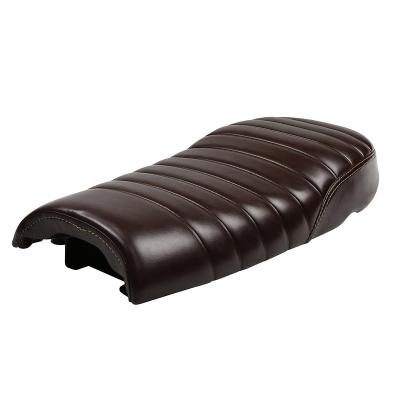 China Nitrogen cooling Classical Retro Leather Motorcycle Single Seat Motorcycle Seat Cushion for sale