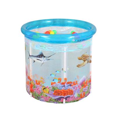 China Transparent Reticulated Baby World Baby Swimming Pool Submersible Baby Swimming Pool Inflatable Bath Barrel for sale