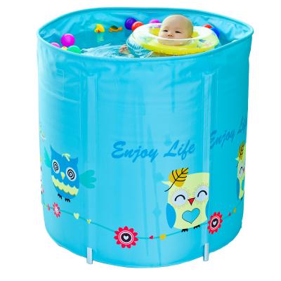 China Eco-friendly Nylon Portable Folding Bathtub PVC Free Baby Plastic Mini Bathtub for sale