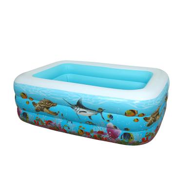 China Customized Eco-friendly Outdoor Inflatable Plastic Swimming Pools PVC Kids Pool For Home Use for sale