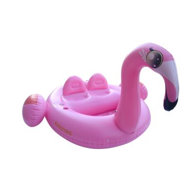 China Public Swimming Pool Flamingo Inflatable Pool Float Party Unique Inflatable Flamingo Water Floating Raft for sale