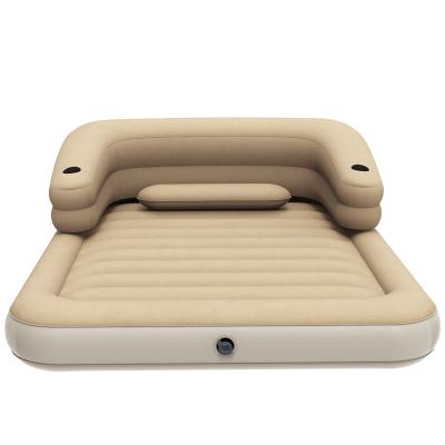 China Portable Queen Size Air Bed Foldable Custom Inflatable Air Mattress With Electric Pump for sale