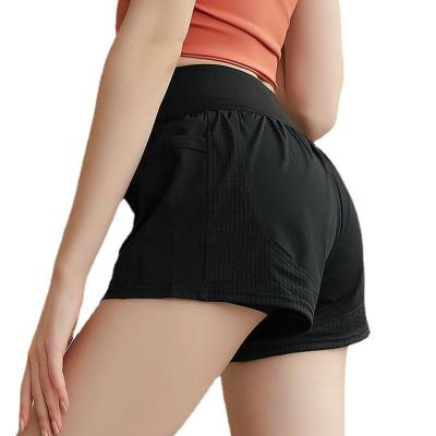 China New Spring&Summer QUICK DRY yoga wear sports shorts pocket breathable high waist anti-exposure women's quick-drying fitness running yoga for sale