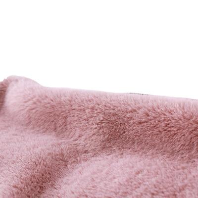 China Soft Comfortable 100% Polyester Shrink-Resistant Upholstery Sofa Velvet Artificial Plush Rabbit Faux Fur Fabric Imitation Fabrics for sale