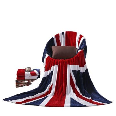 China British Single Layer American Flag Flannel Blanket for sale