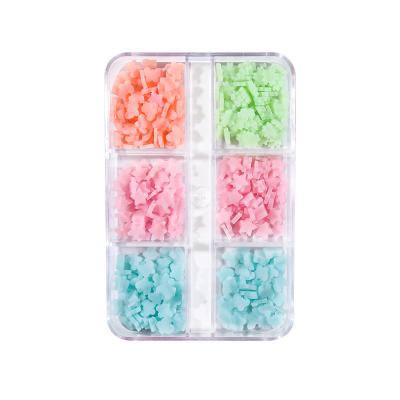 China 65 kinds border hot-selling 6 box mixed nail art creation explosion style nail decoration diy charms for sale