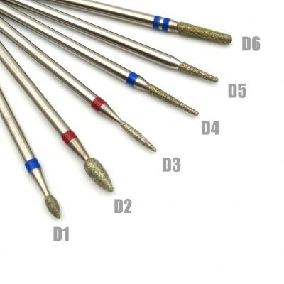 China 6 Type Convenient Electric Diamond Nail Drill Bit Manicure Nail Drill Accessories Rotary Burr Milling Cutter Bits For Nail Tools for sale