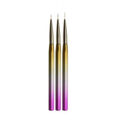 China Finger Nail Beauty Hot Selling 3 Pcs/Set Nail Art Drawing Pen Gradient Gel Nail Pens Gold Nail Art Pen for sale