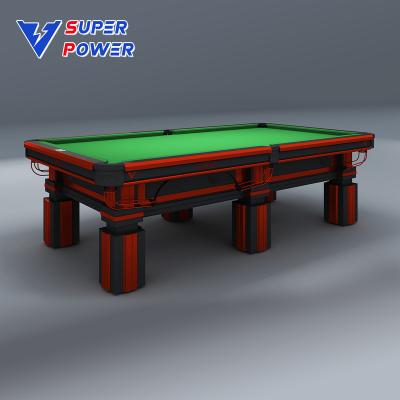 China Billiard training Hot sell nine foot Chinese black eight pool table with complete billiard accessories for sale for sale