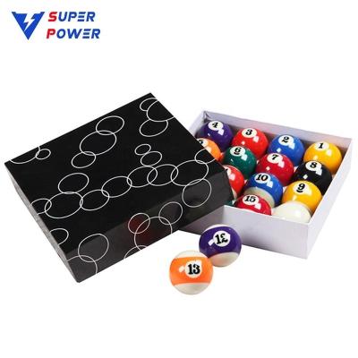 China American Wholesale cheap black box BILLIARD BALLS SET for pool game 9-Ball tables 57.2mm diameter pool balls for sale