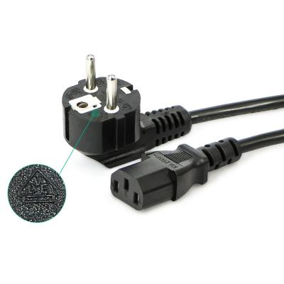 China Computer and Laptop IEC 320 C13 Power Supply Tie Down 1.2m 1.5m 2m 3m 5m Schuko ECO 7/7 Eu Plug Power Cable for sale