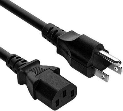 China Computer and Laptop U L Approved American 3 Pin Prong Plug Cable USA 3Pin AC Cord Lead IEC C13 USA Electrical Power Cord for sale