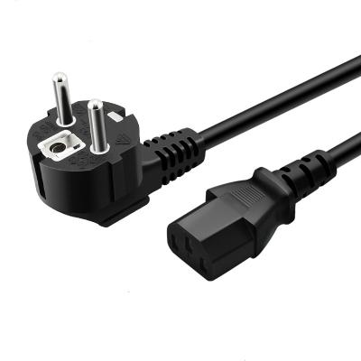 China Wholesale 2 Pin Eu AC Power Cord Computer and Laptop AC Europe Plug High Quality Cable For Computer for sale