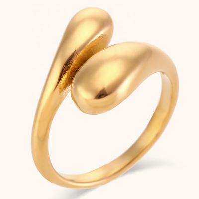 China New Design Waterproof Ring Snake Shape Adjustable 18k Gold Plated Ring Stainless Steel Jewelry 2023 for sale